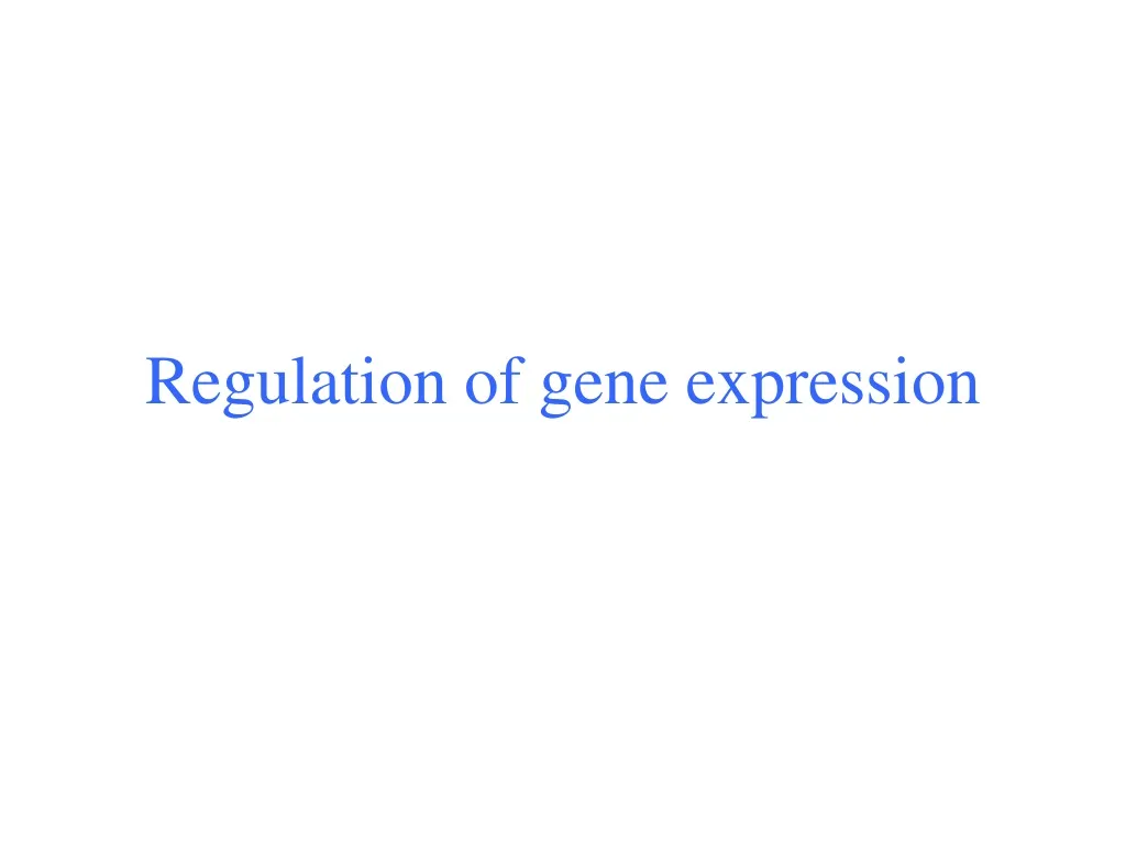 regulation of gene expression n.