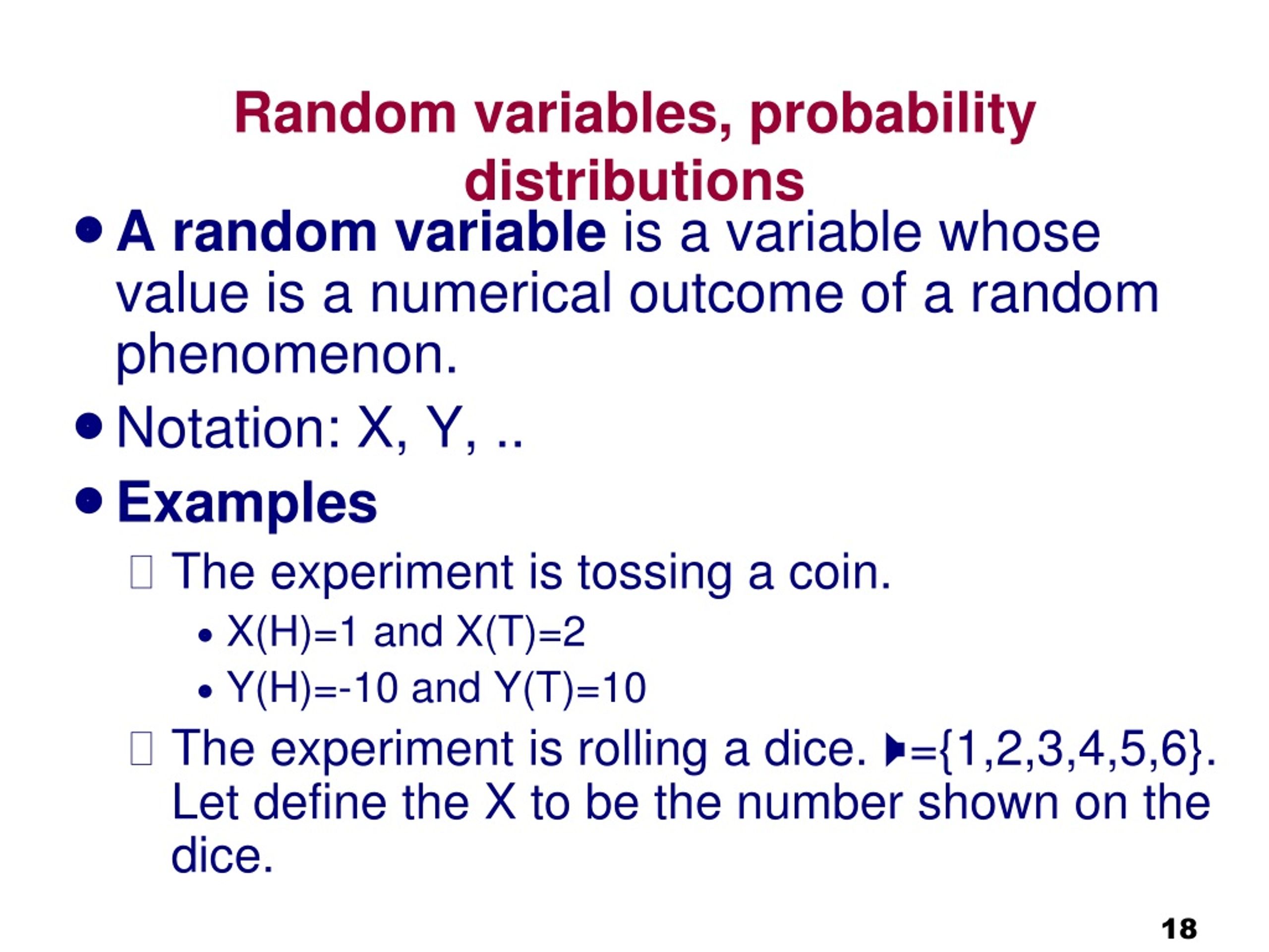 PPT - The Basics Of Probability Theory . Distribution O F Variables ...