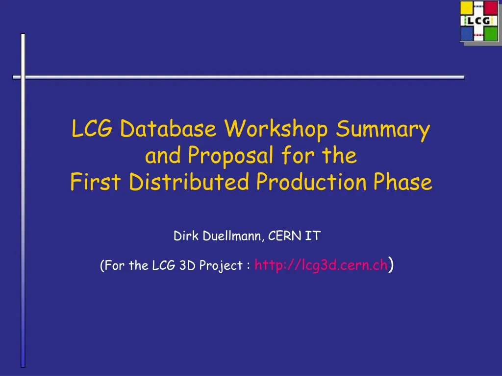 Distributed database research proposal