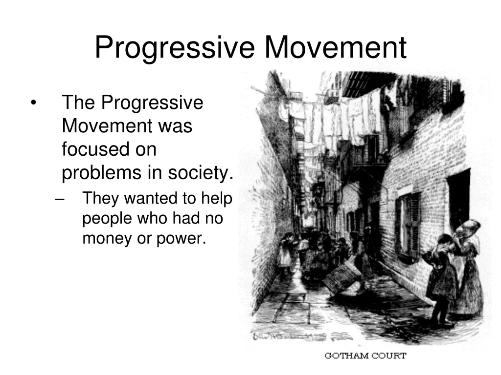 progressive movement n.