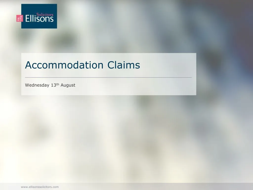 accommodation claims n.