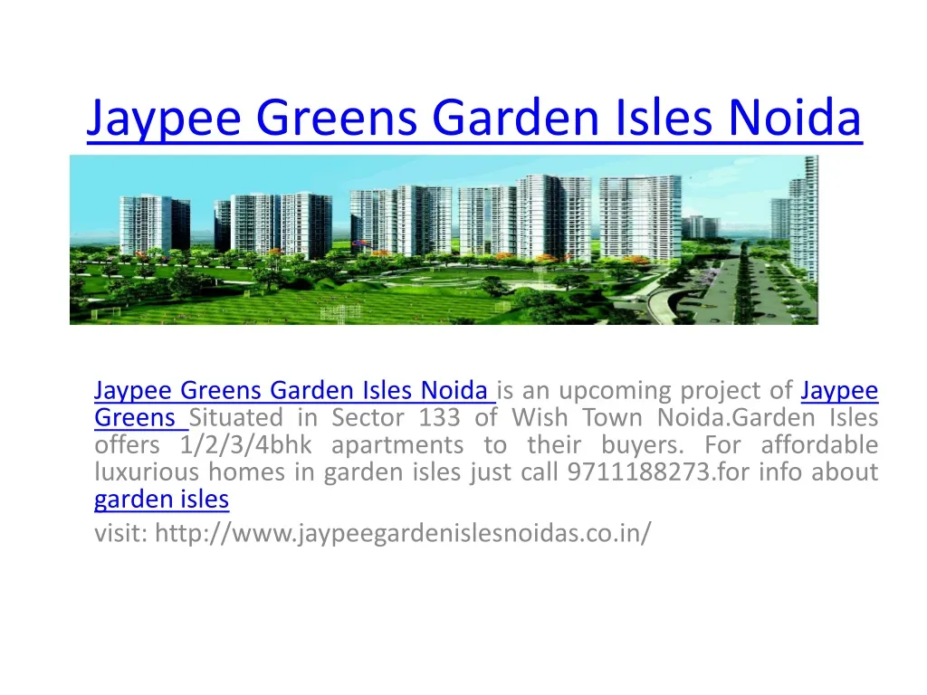 jaypee greens garden isles noida n.
