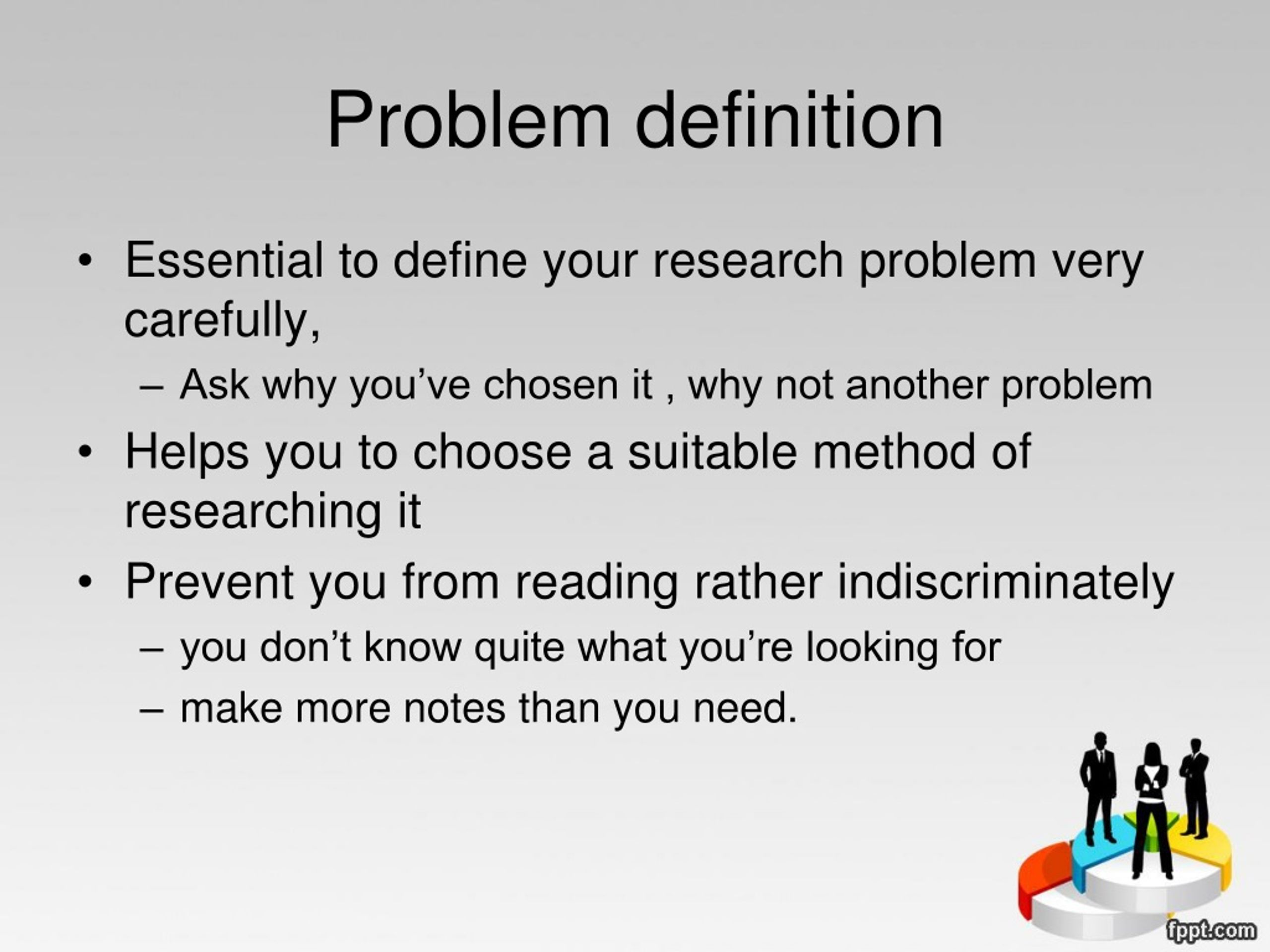 meaning of problem definition in research