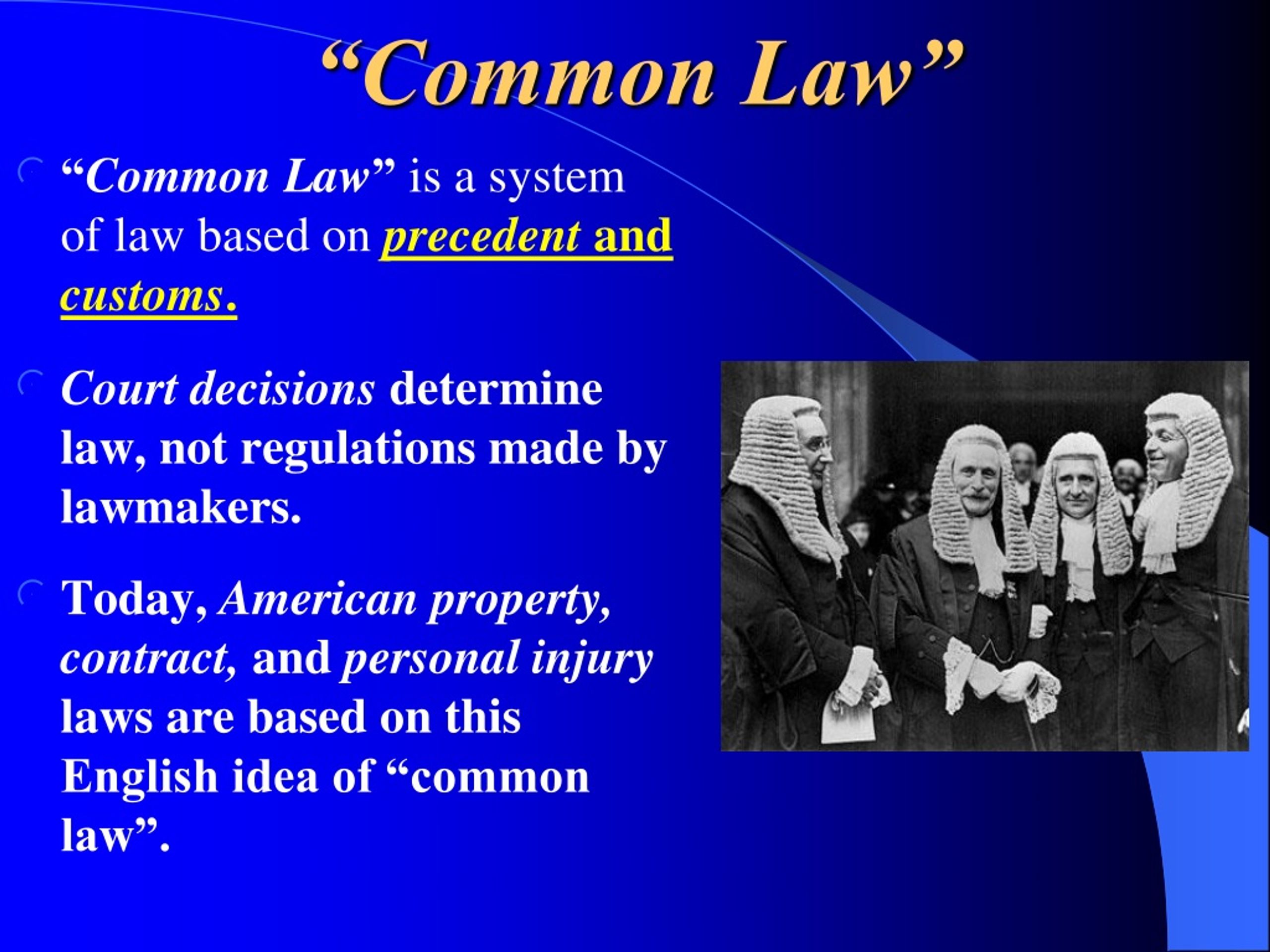 Common Law American Meaning