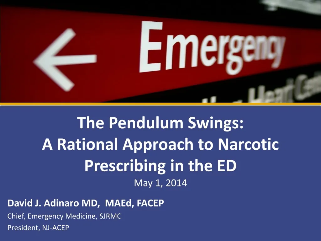 the pendulum swings a rational approach to narcotic prescribing in the ed n.