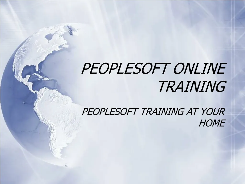peoplesoft online training n.