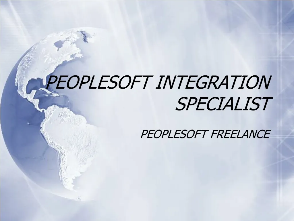 peoplesoft integration specialist n.