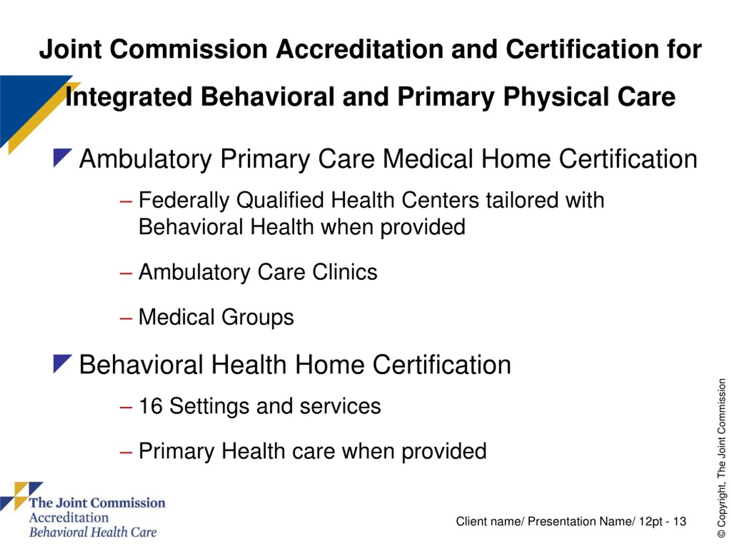 PPT Integration Behavioral and Primary Physical Health Care