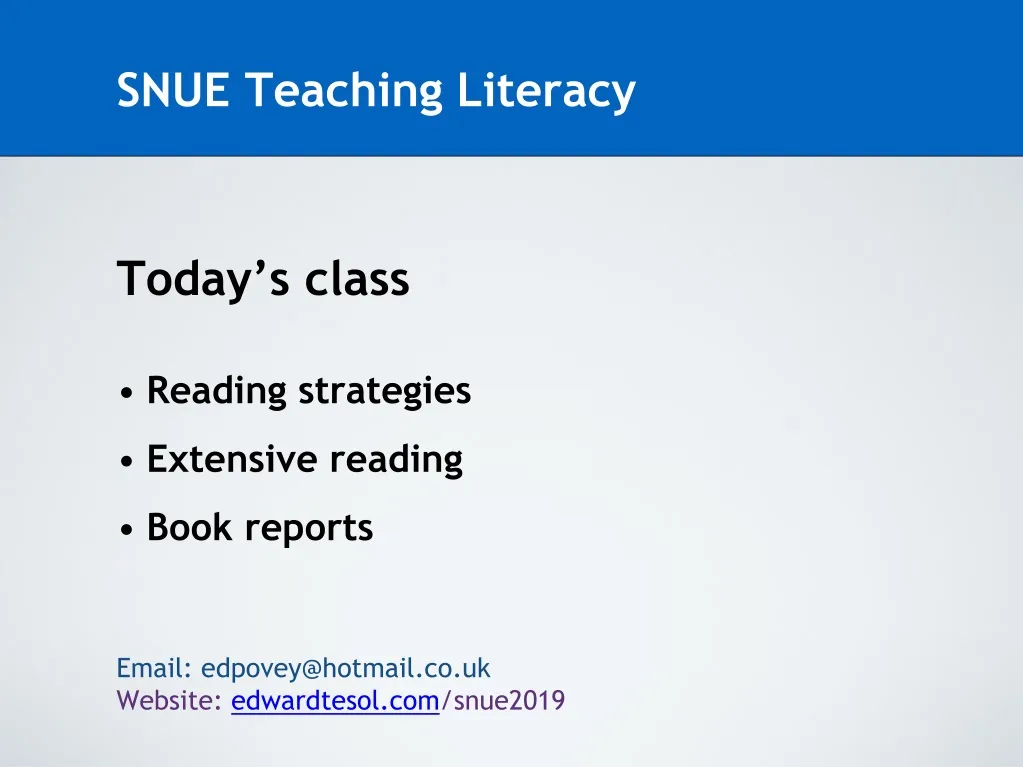 snue teaching literacy n.