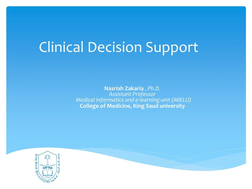 PPT - Clinical Decision Support PowerPoint Presentation, Free Download ...