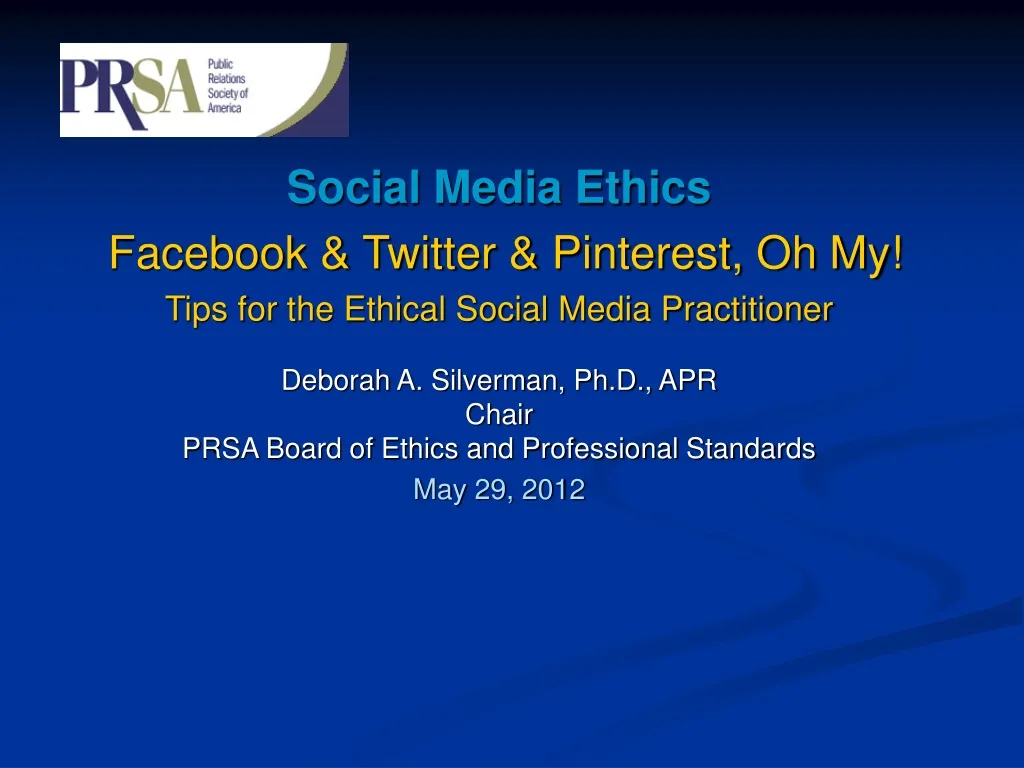 social media ethics facebook twitter pinterest n.