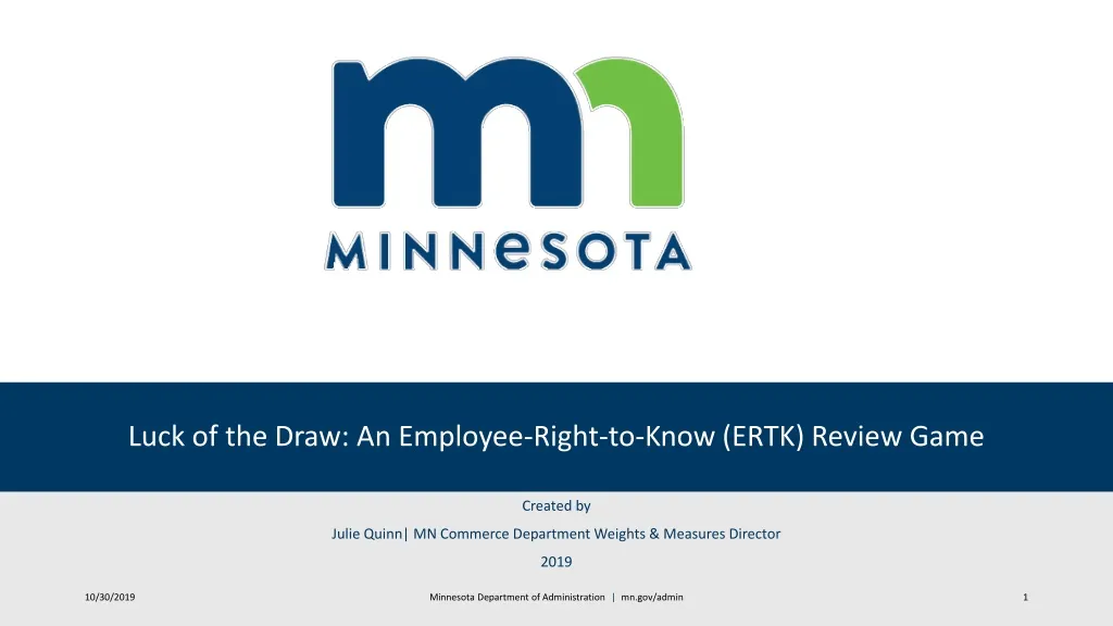 luck of the draw an employee right to know ertk review game n.