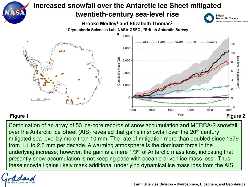 increased snowfall over the antarctic ice sheet n.
