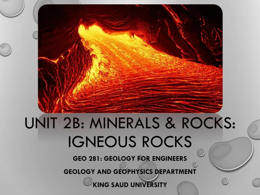 unit 2b minerals rocks igneous rocks n.