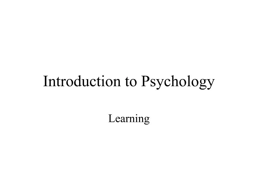 PPT - Introduction To Psychology PowerPoint Presentation, Free Download ...