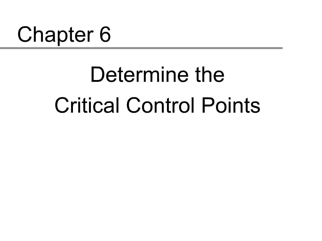 PPT - Determine The Critical Control Points PowerPoint Presentation ...