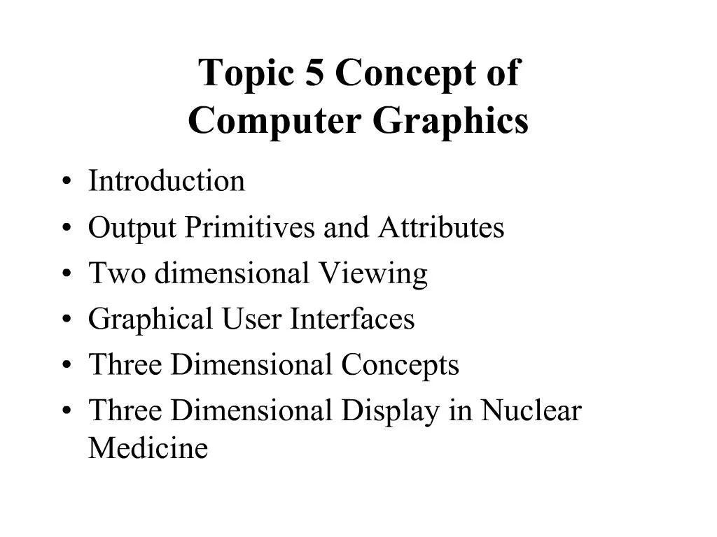 presentation on computer graphics