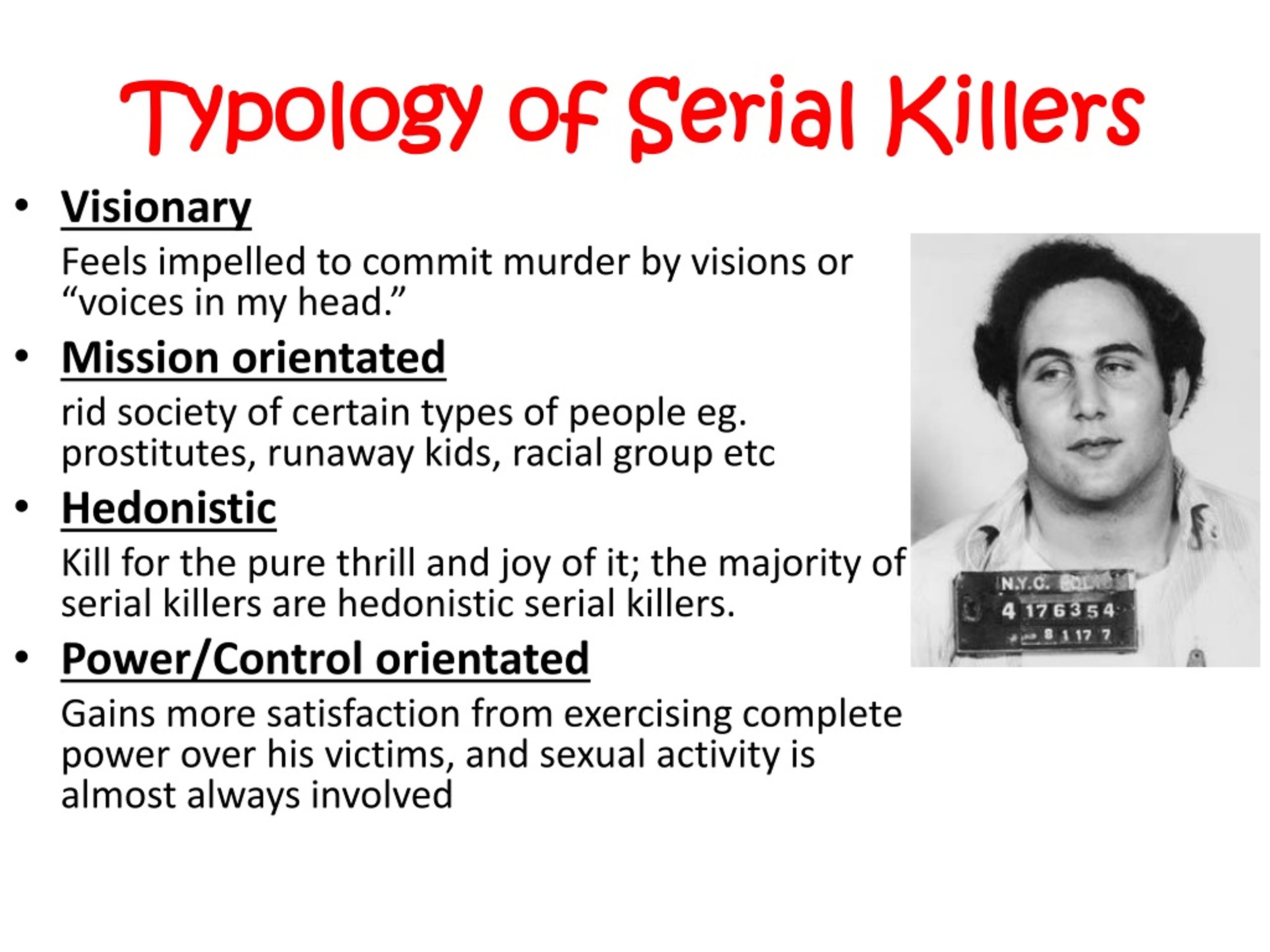 good research topics on serial killers