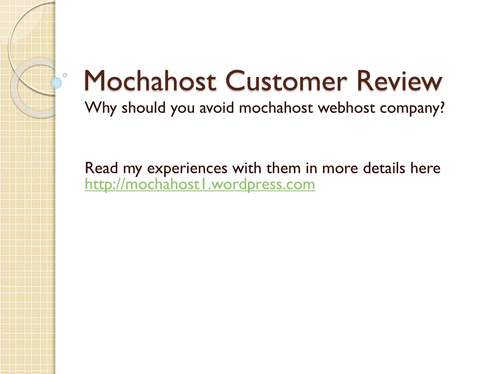 mochahost customer review n.