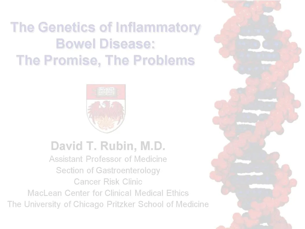 PPT The of Inflammatory Bowel Disease The Promise, The