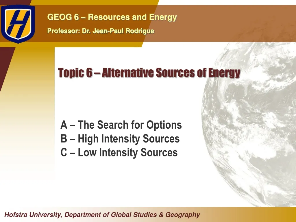 topic 6 alternative sources of energy n.