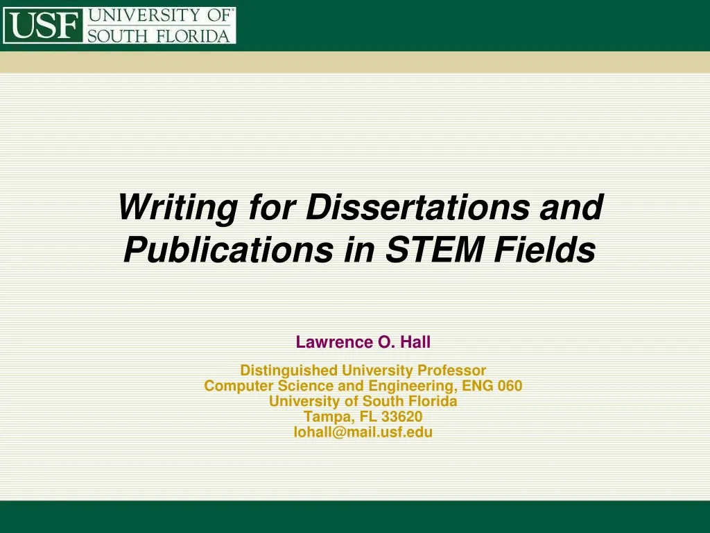 writing for dissertations and publications in stem fields n.