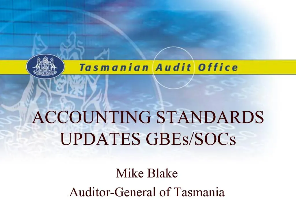 PPT ACCOUNTING STANDARDS UPDATES GBEs PowerPoint Presentation, free