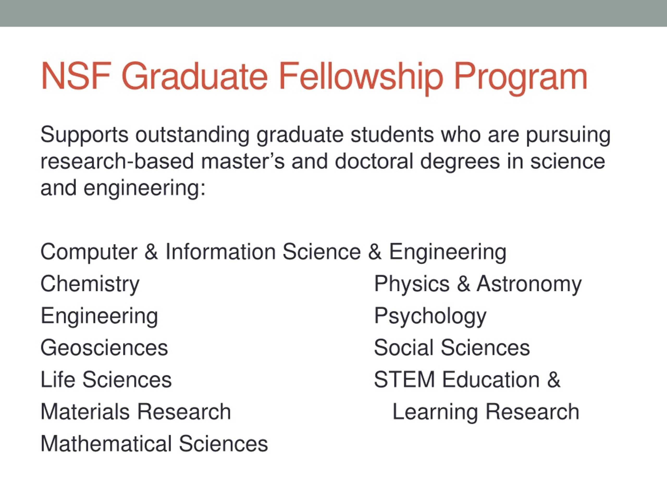 national science foundation graduate research fellowship quinton