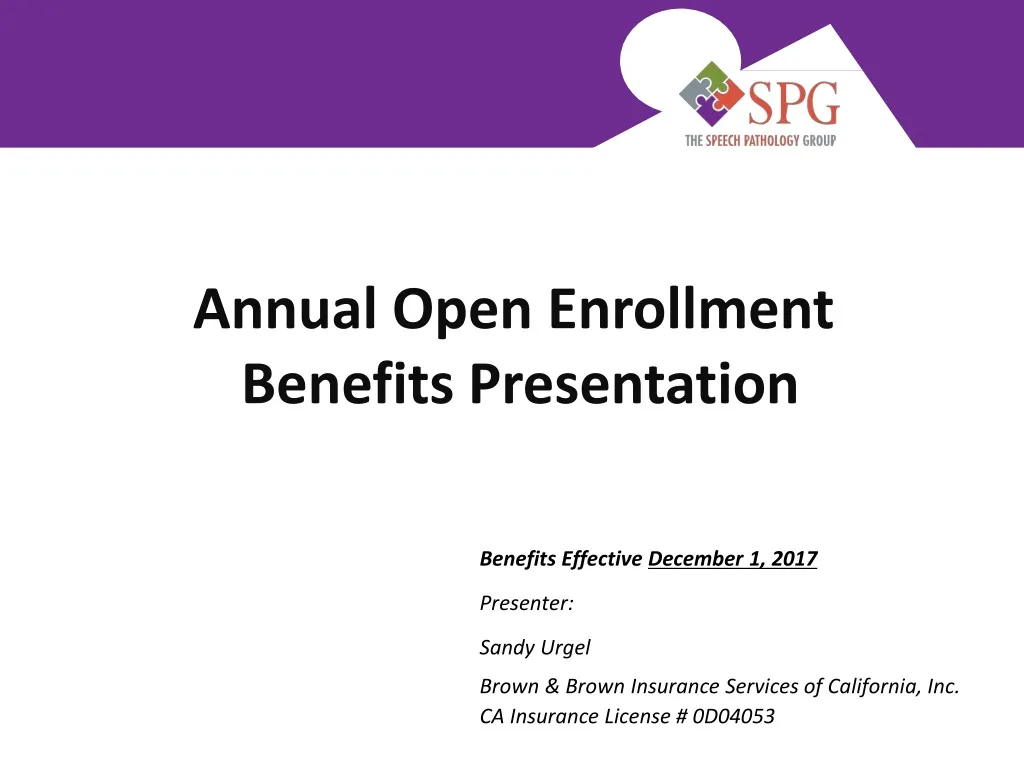 annual open enrollment benefits presentation n.