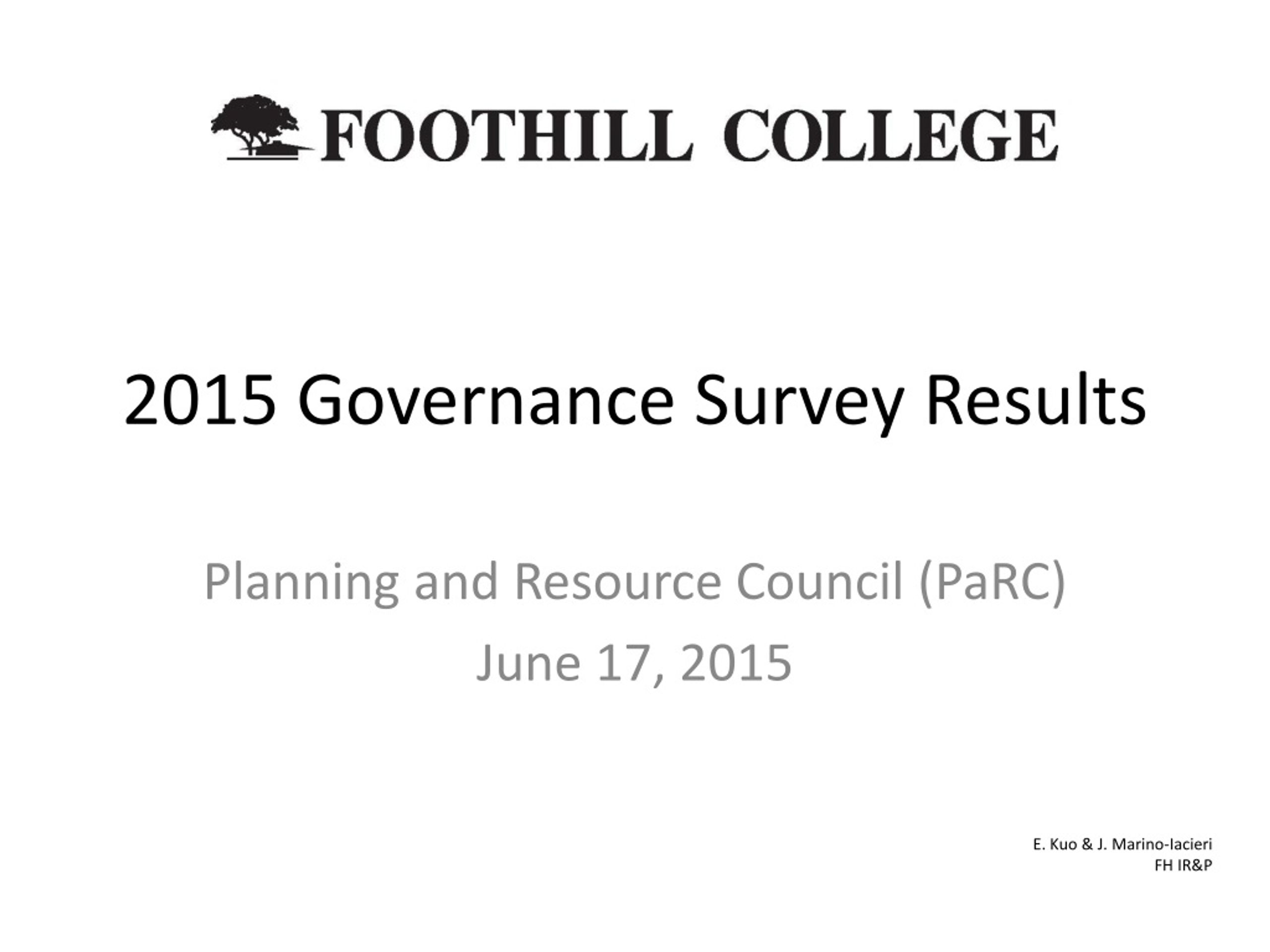 PPT - 2015 Governance Survey Results PowerPoint Presentation, Free ...