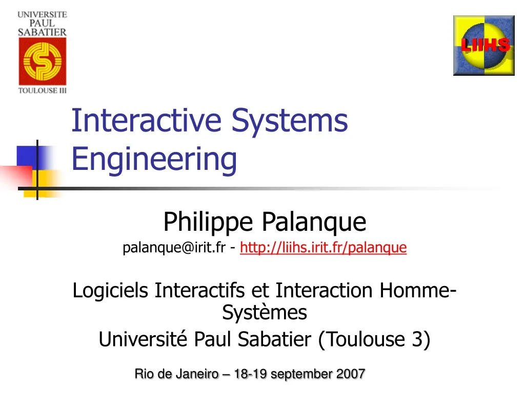 interactive systems engineering n.