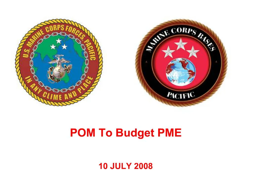 PPT POM To Budget PME PowerPoint Presentation, free download ID490503