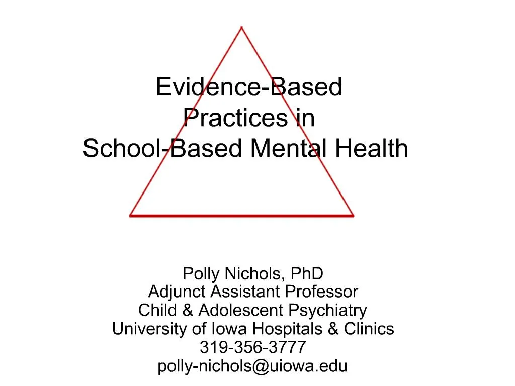 PPT - Evidence-Based Practices In School-Based Mental Health PowerPoint ...