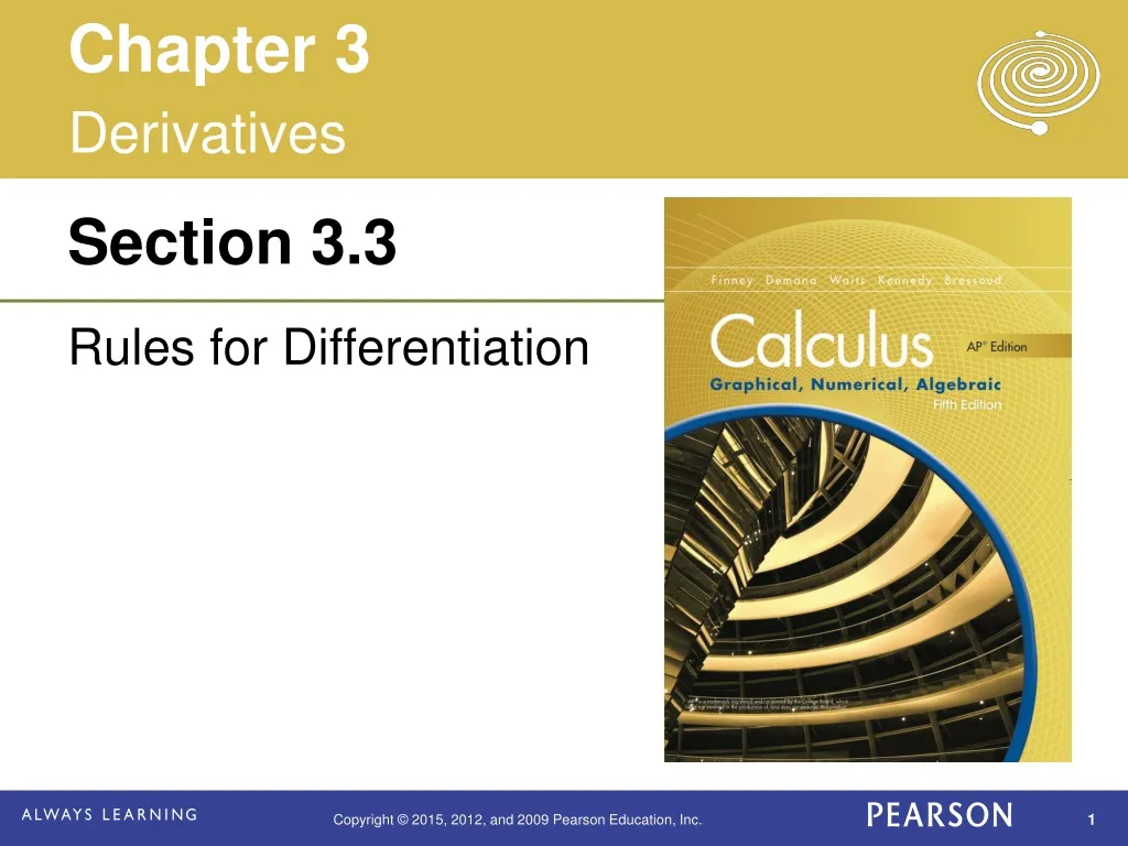 rules for differentiation n.