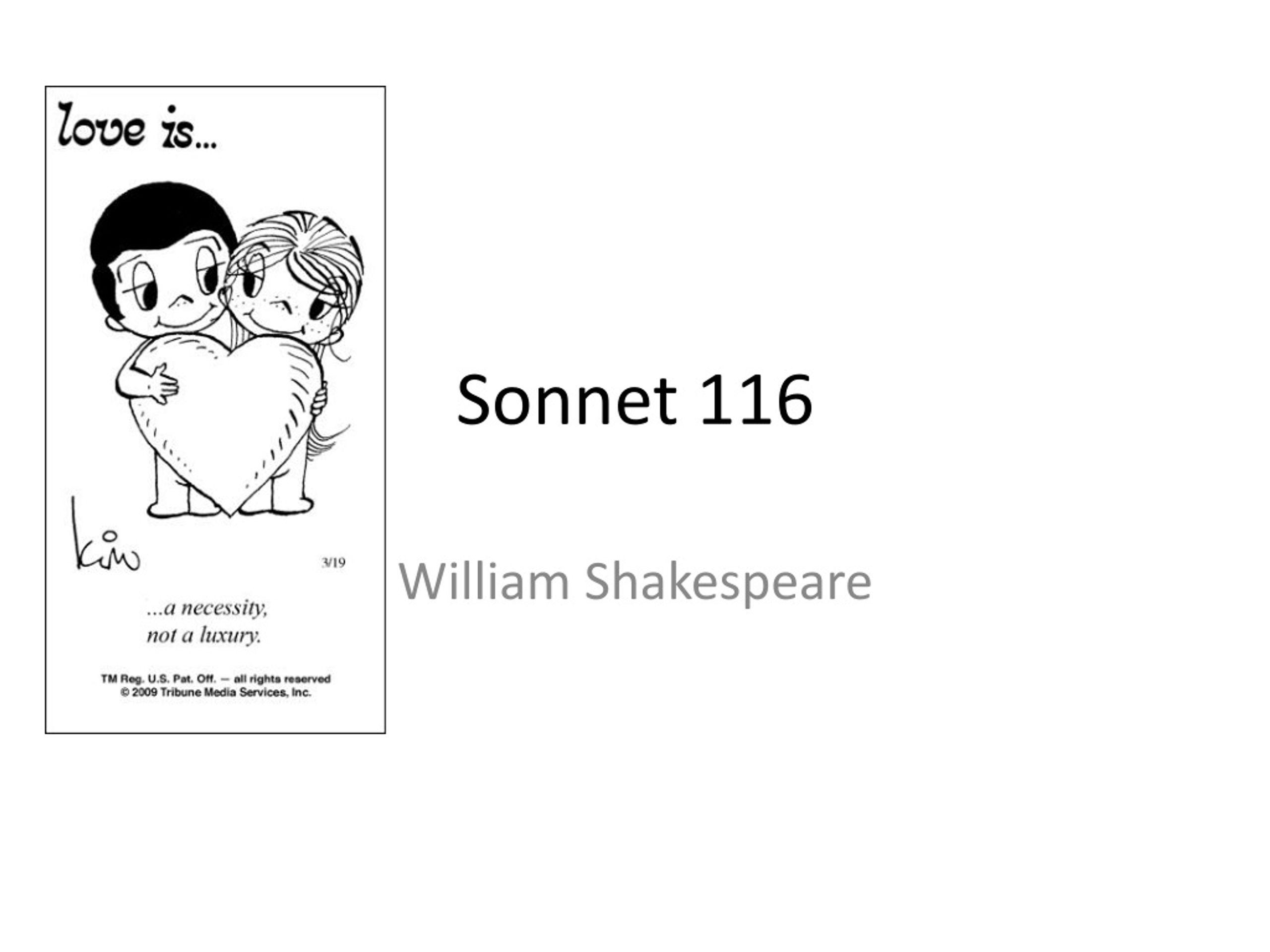 literary devices used in sonnet 116