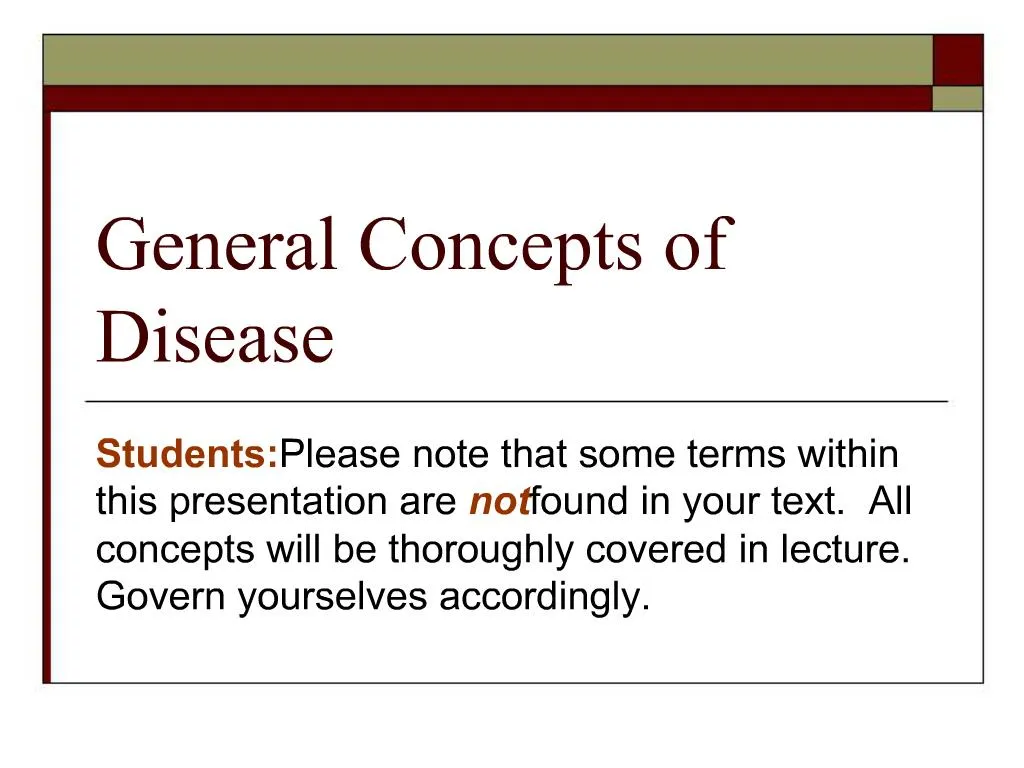 Ppt General Concepts Of Disease Powerpoint Presentation Free Download Id496703