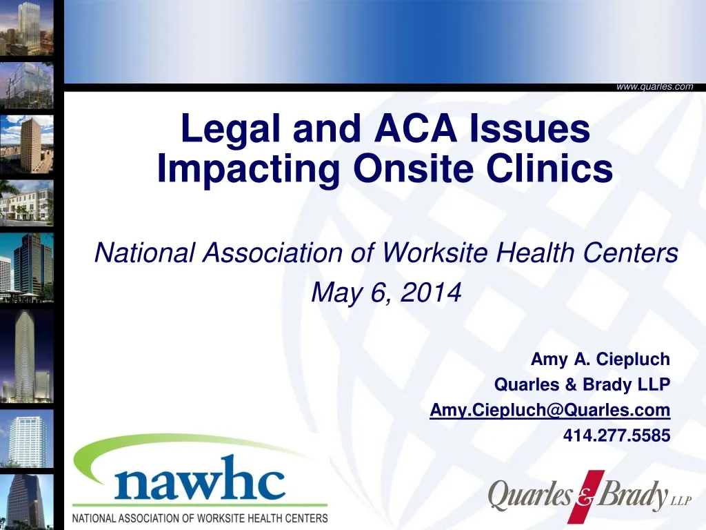 legal and aca issues impacting onsite clinics n.
