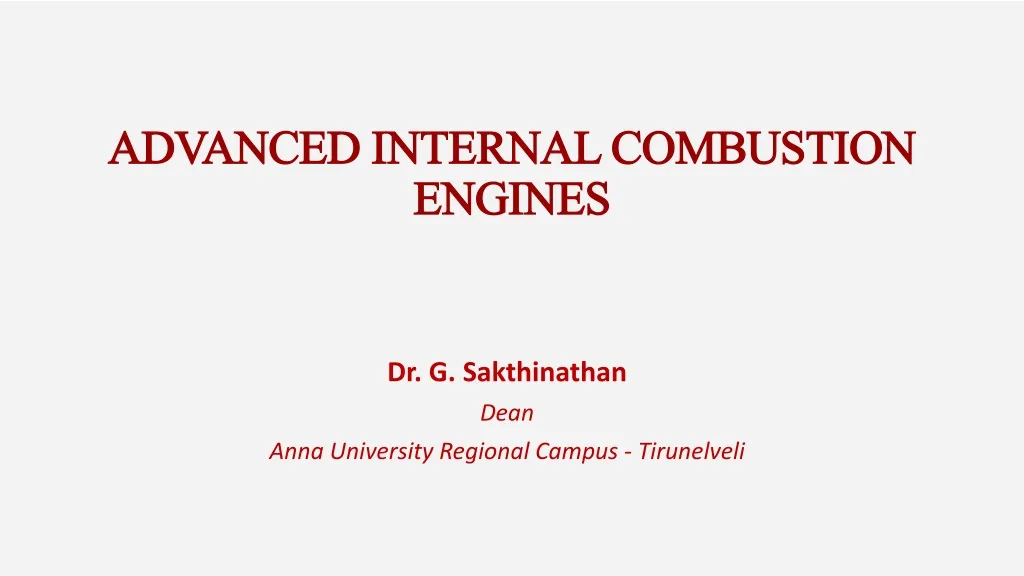 latest trends in ic engines ppt
