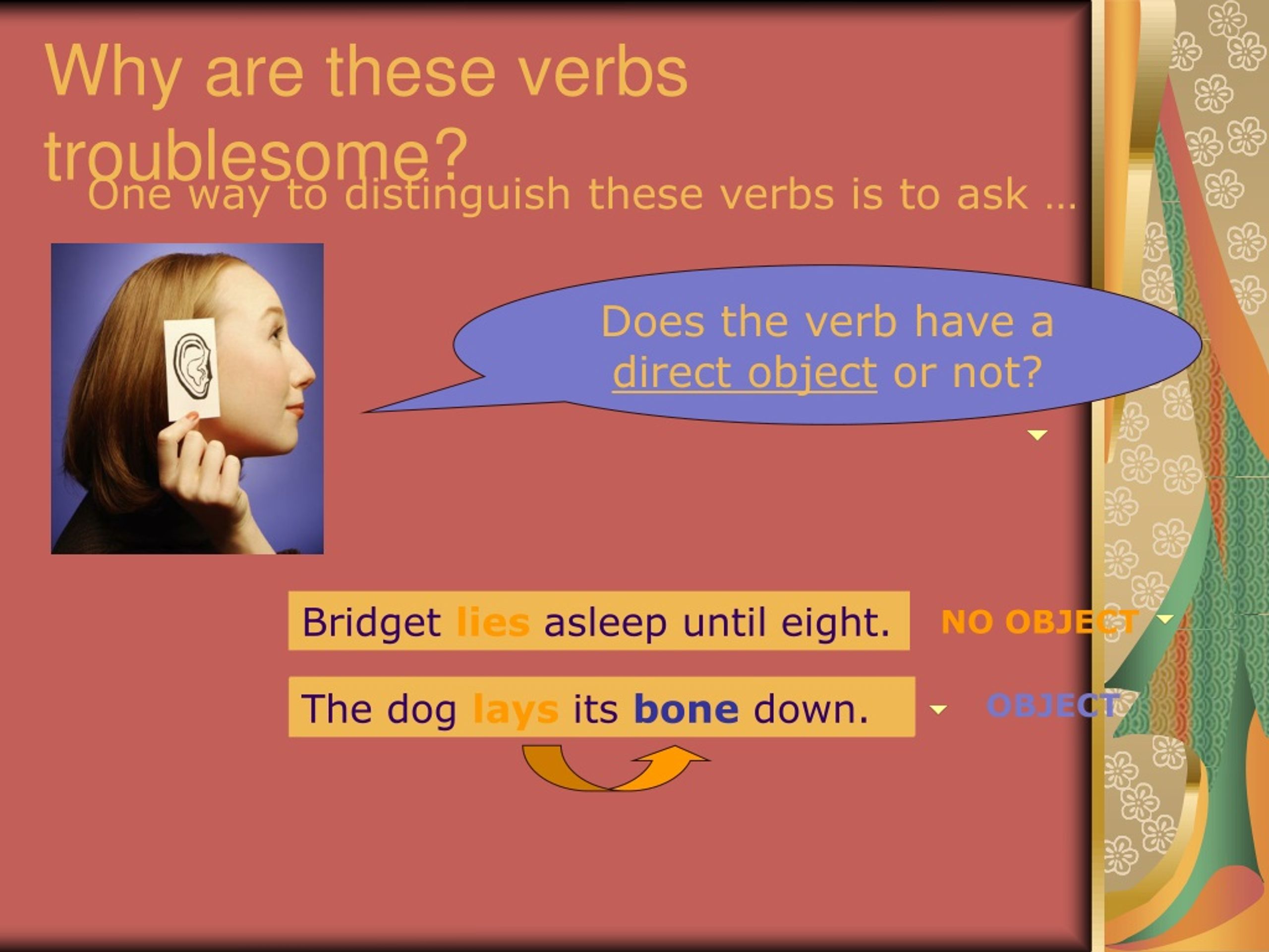 PPT Mastering Six Troublesome Verbs PowerPoint Presentation Free 