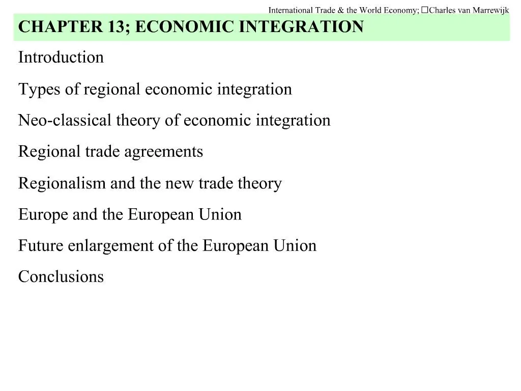regional economic integration