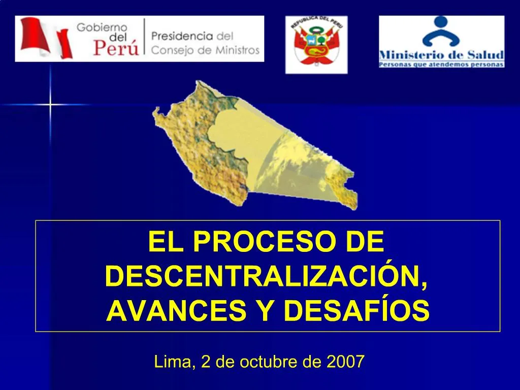 PPT EL PROCESO DE DESCENTRALIZACI N AVANCES Y DESAF OS PowerPoint