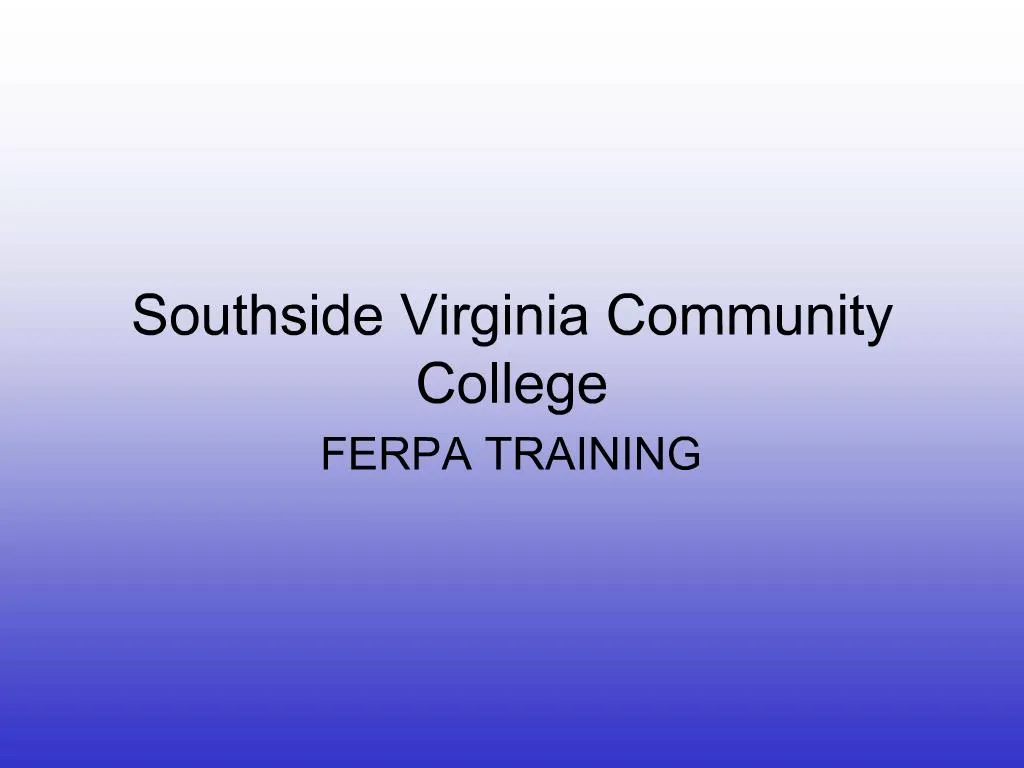 PPT Southside Virginia Community College PowerPoint Presentation, free download ID501157