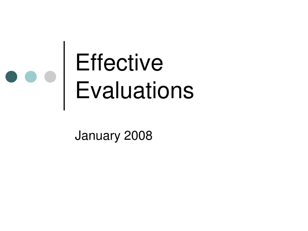 effective evaluations n.