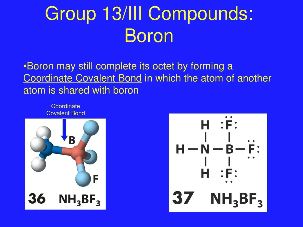 group 13 iii compounds boron n.