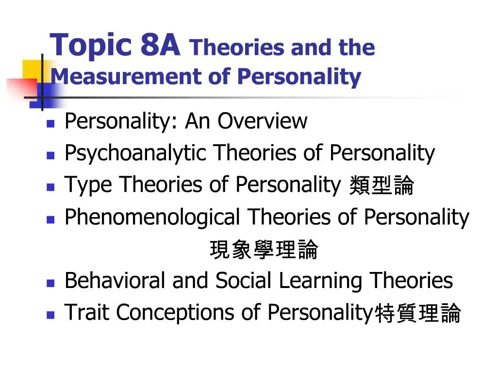 PPT Topic 8A Theories And The Measurement Of Personality PowerPoint