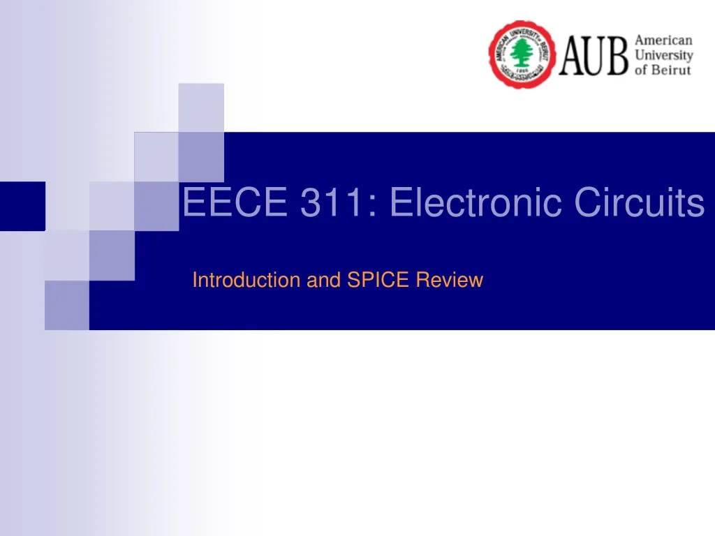 eece 311 electronic circuits n.