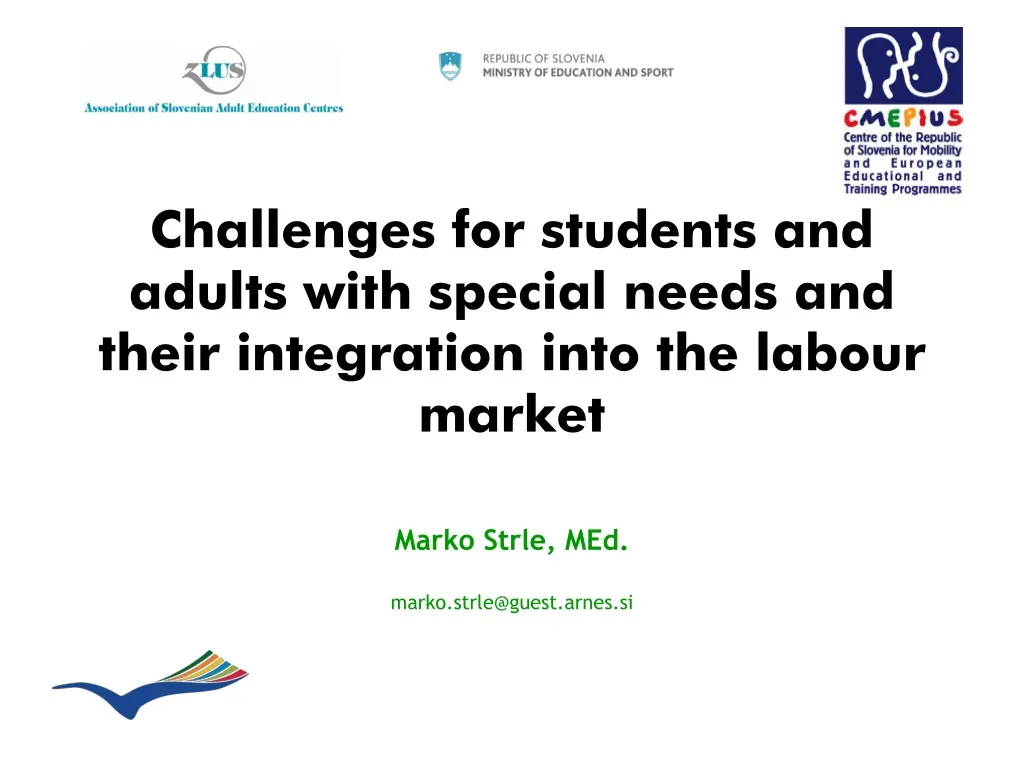 challenges for students and adults with special needs and their integration into the labour market n.