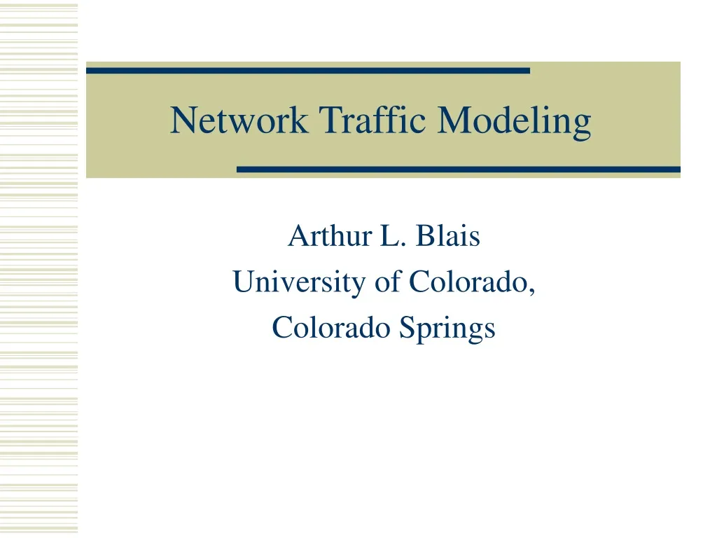 network traffic modeling n.