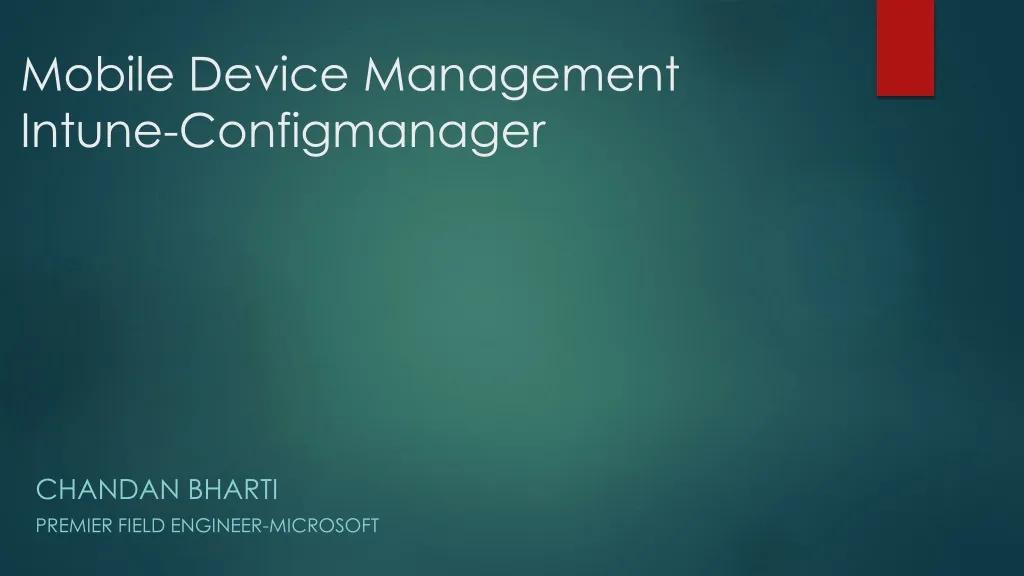mobile device management intune configmanager n.