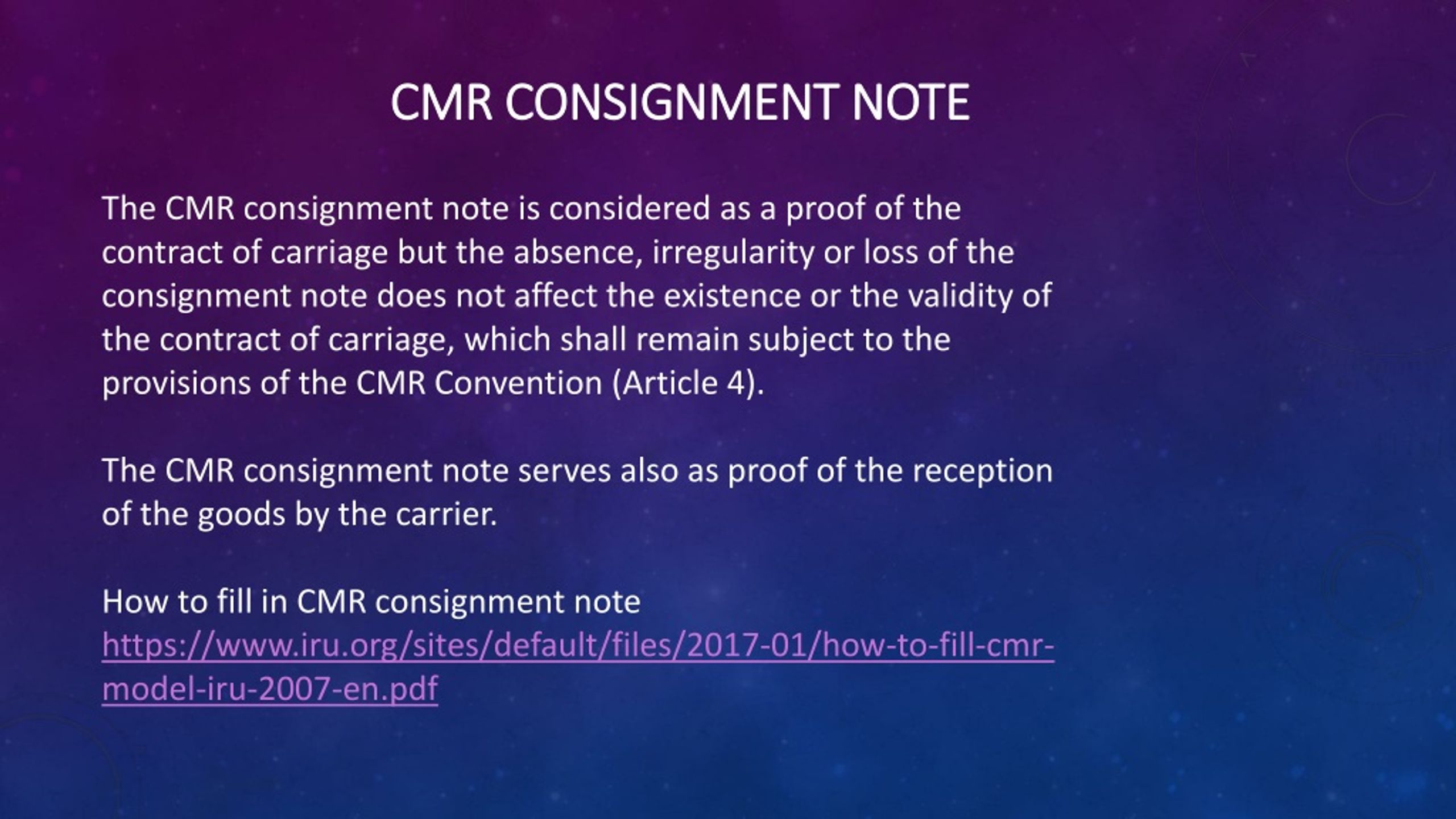 Ppt Cmr Consignment Note Powerpoint Presentation Free Download Id